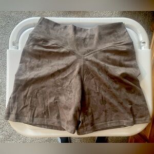 Womens Alohalete Biker Shorts with Crossover Band- worn once, size M